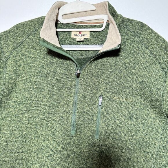 WOOLRICH® 1/4-Zip Sweater / Flannel Lining / Mens Large - Picture 5 of 12
